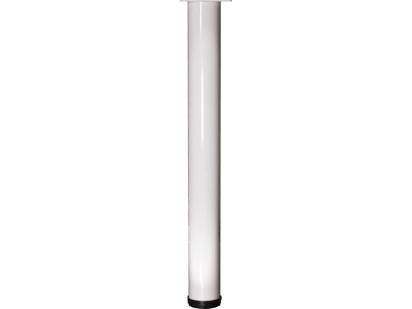 Bonita pied de meuble rond 76mm 72cm métal blanc