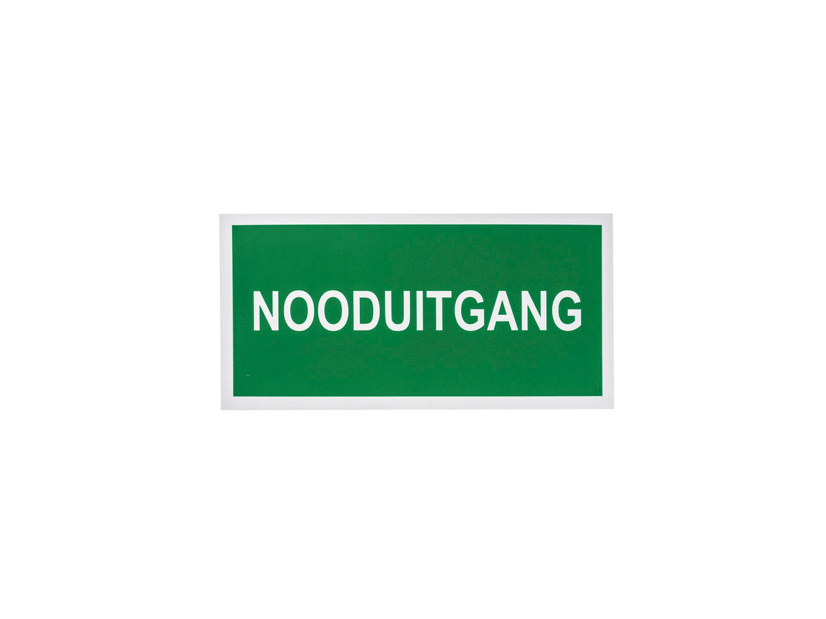 Bord nooduitgang 15x30 cm