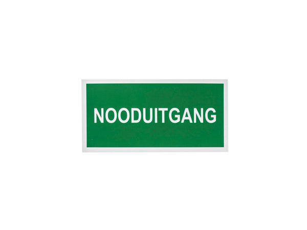 Bord nooduitgang 15x30 cm