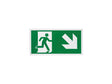 Panneau sortie de secours en bas droite 15x30 cm