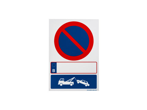 Bord parkeerverbod en wegsleepregeling 33x23 cm