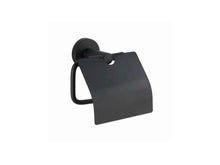 Wenko Bosio WC-rolhouder met klep mat zwart
