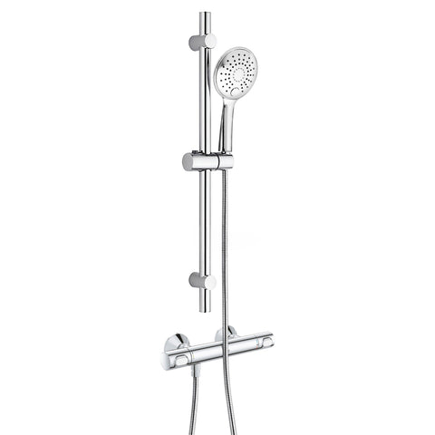 GROHE QuickFix Precision Flow thermostaat doucheset met Aloni Slim douchestang 3 straal chroom