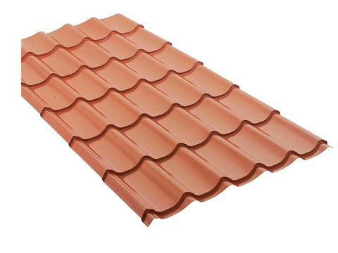 Bricotuil dakplaat 250x98 cm 0,5mm terracotta