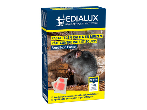 Edialux Brodilux pasta tegen ratten en muizen 150g