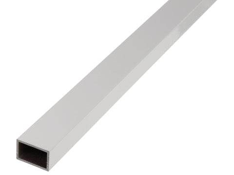 Buis rechthoek 20x10x1 mm 100cm geanodiseerd aluminium zilver