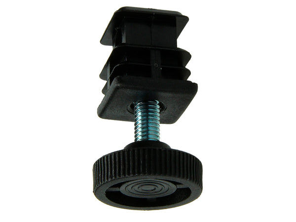 Mack Bouchon de tube réglable 25x25 mm noir 2 pièces