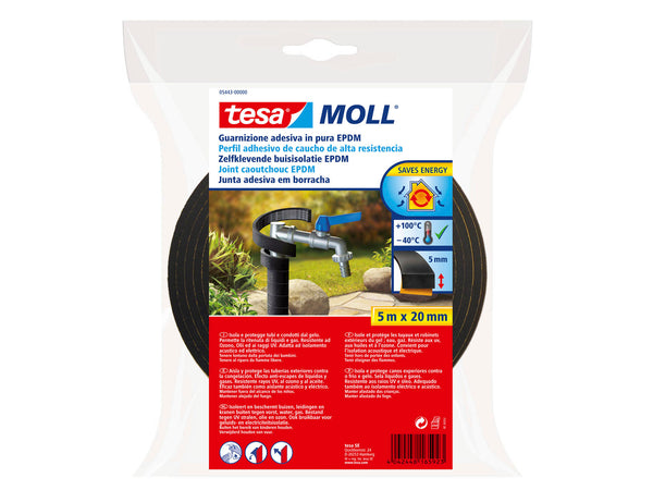 Tesa Buisisolatie 5m 2cm zwart