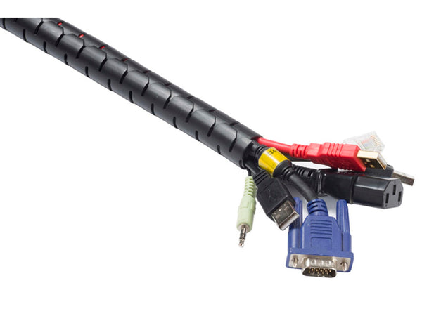 Cable Zipper Cord kabelgoot 2,5m 25mm zwart