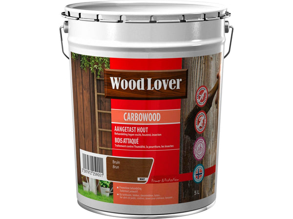 Wood Lover Carbowood lasure d'imprégnation 5l brun