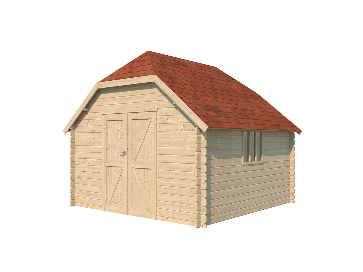 Woodlands Cardiff L houten tuinhuis 355x355x315 cm blokhut