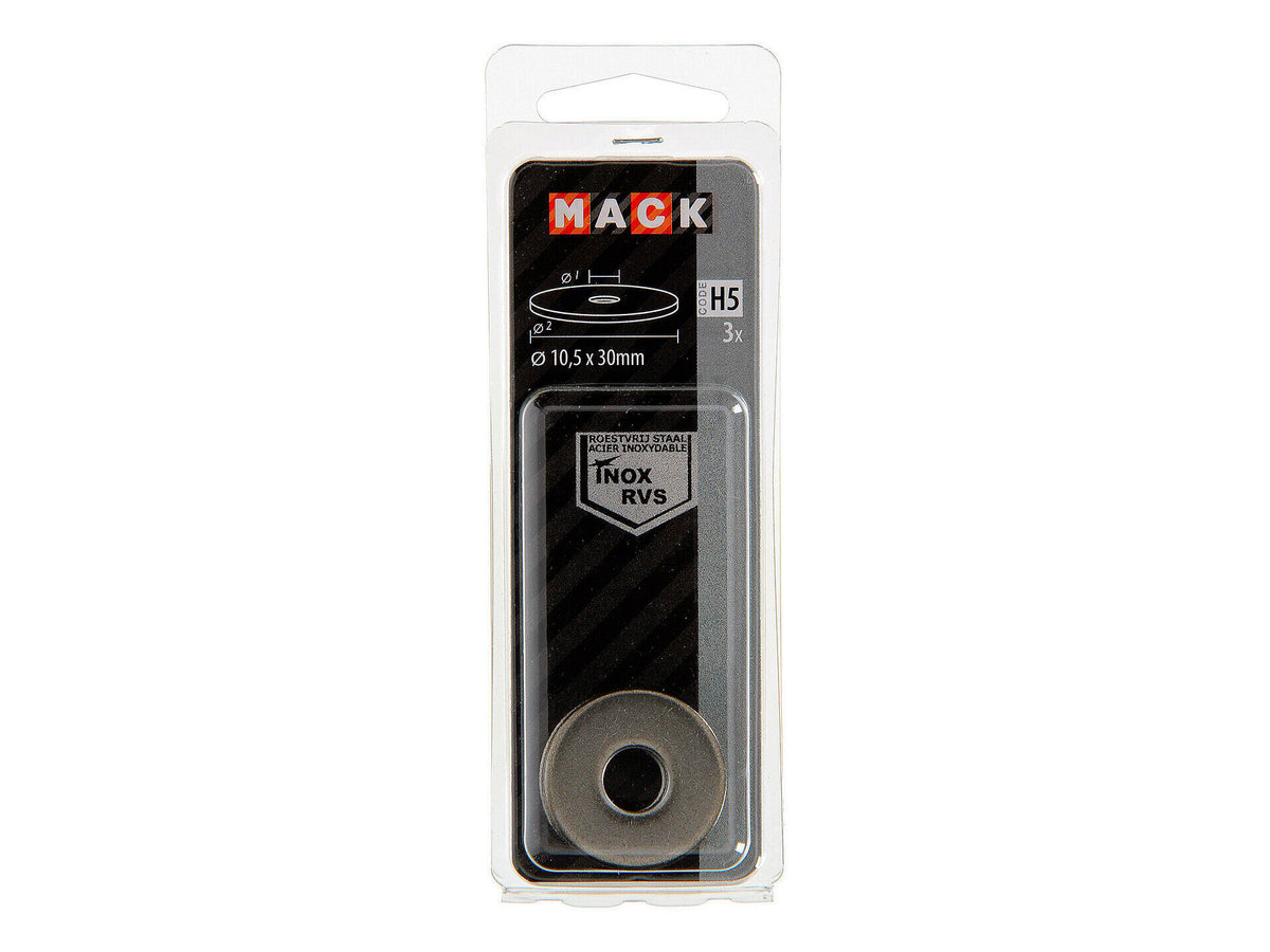 Mack Carrosserieringen 10,5x30 mm inox 3 stuks