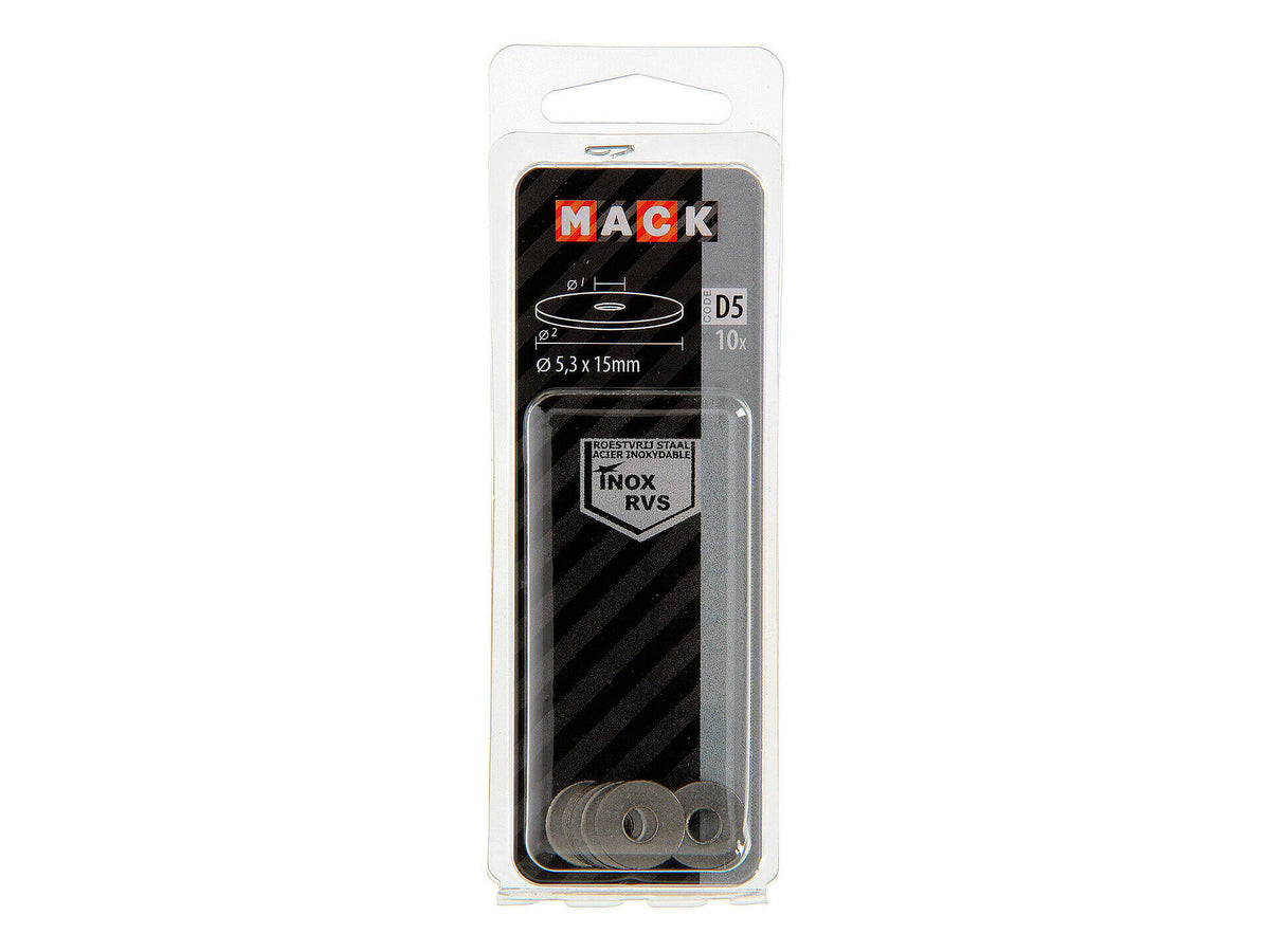 Mack Carrosserieringen 5,3x15 mm inox 10 stuks