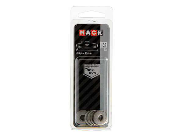 Mack Carrosserieringen 6,4x18 mm inox 8 stuks