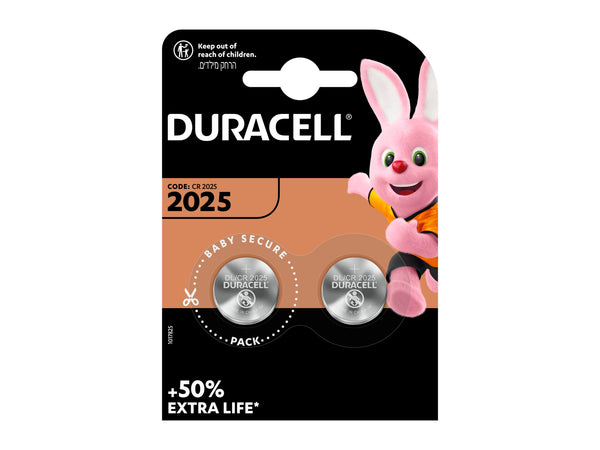 Duracell Celbatterij DL2025 lithium 3V 2 stuks