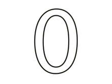 Chiffre 0 60mm blanc