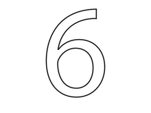Chiffre 6 90mm blanc