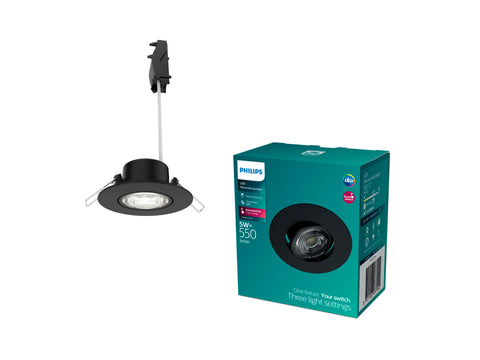 Philips Cilantro inbouwspot 5W zwart koud wit