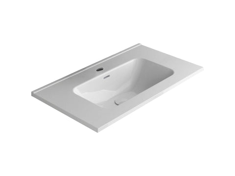 Lafiness City wastafel opbouw 81cm keramiek
