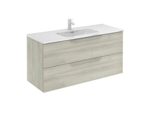 Lafiness City meuble lavabo 120cm 2 tiroirs blanc naturel