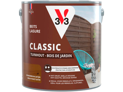 V33 Classic beits tuinhout 2,5l donkerbruin