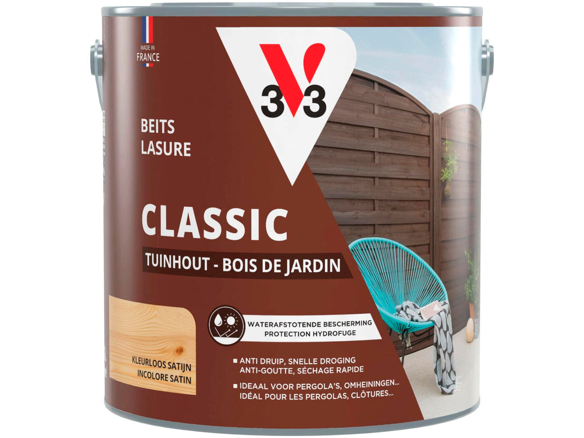 V33 Classic beits tuinhout 2,5l kleurloos