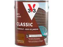 V33 Classic lasure bois de jardin 5l brun foncé