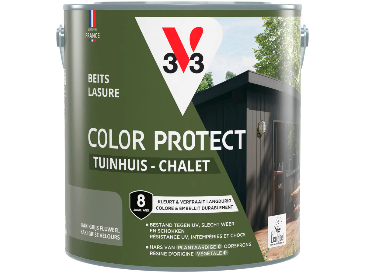 V33 Color Protect beits tuinhuis 2,5l kakigrijs