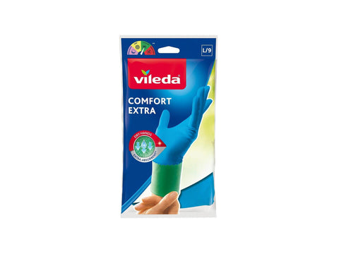 Vileda Comfort & Care huishoudhandschoenen L latex blauw