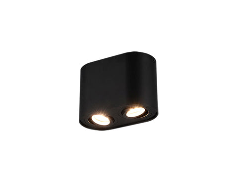 Trio Cookie plafondspot GU10 max. 2x35 W zwart