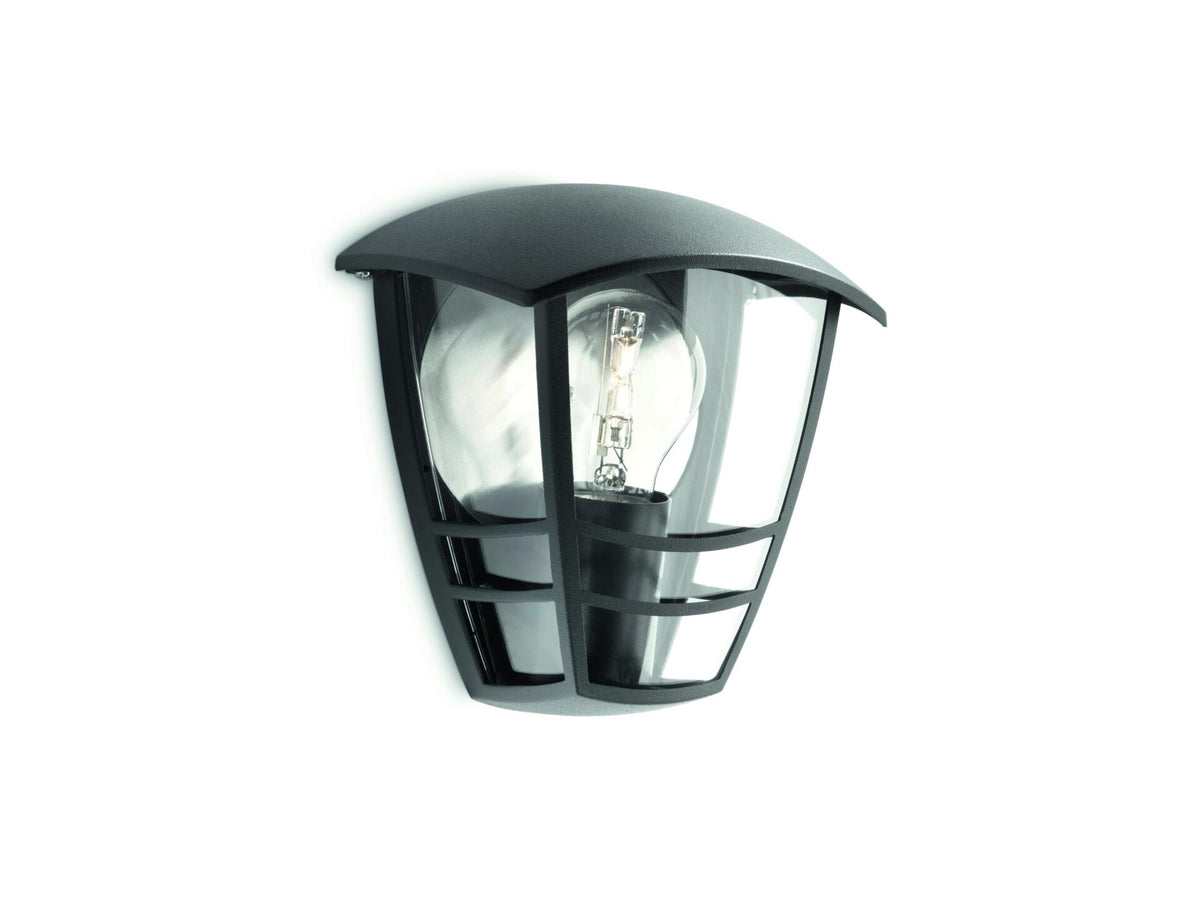Philips Creek wandlamp E27 max. 60W zwart