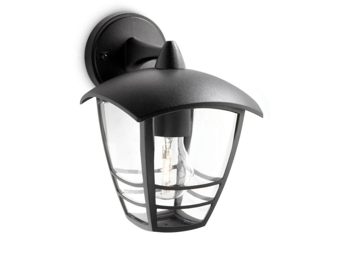 Philips Creek wandlamp omlaag E27 max. 60W zwart