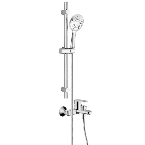 Doucheset met Hansgrohe Vernis Blend badmengkraan en Belvit handdouche chroom, douchekolommen & douchesets — SKU MB-29459-33085, EAN 5404029134749