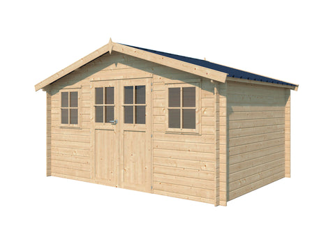 Gardenas Davos houten tuinhuis 415x295x248 cm blokhut anticondensbescherming