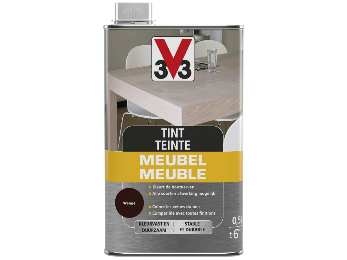 V33 Deco tint meubel mat 0,5l wengé