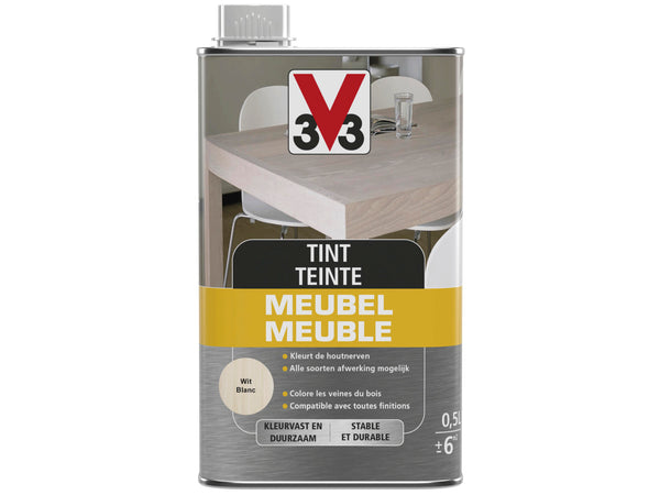 V33 Deco tint meubel mat 0,5l wit
