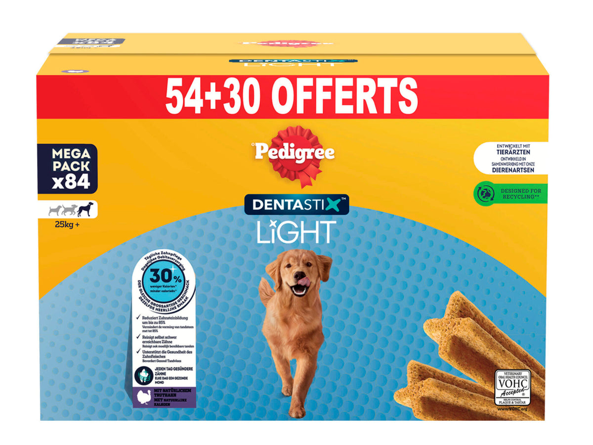 Pedigree Dentastix light hondensnack 54+30 stuks large
