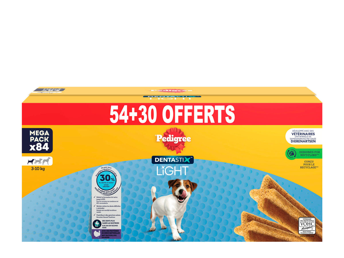 Pedigree Dentastix light hondensnack 54+30 stuks small