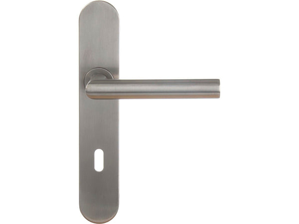Linea Bertomani Deurklinkset op plaat 11cm inox