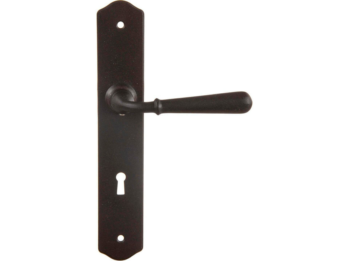 Linea Bertomani Deurklinkset op plaat 72mm ijzer zwart