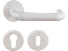 Deurklinkset op rozet 51mm kunststof wit