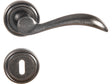Linea Bertomani Poignée de porte avec rosaces 52mm set complet fer poli