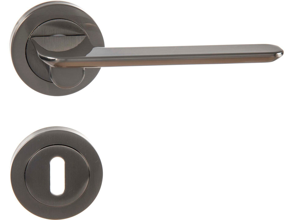 Linea Bertomani Deurklinkset op rozet 52mm zamak vernikkeld