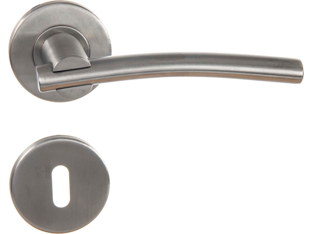 Linea Bertomani Deurklinkset op rozet 54mm inox