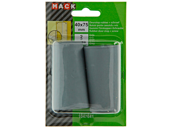Mack Butoir de porte caoutchouc 40x75mm gris