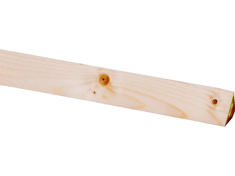 Driekantlijst vurenhout 19x19 mm 210cm