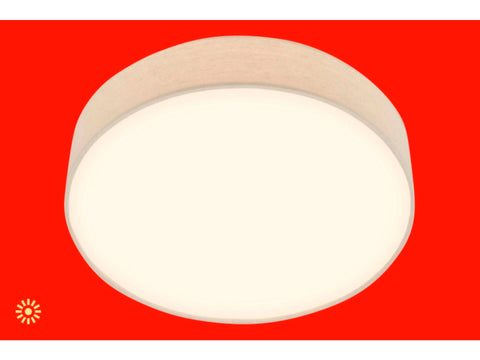 Duck LED-plafondlamp met stoffen kap beige