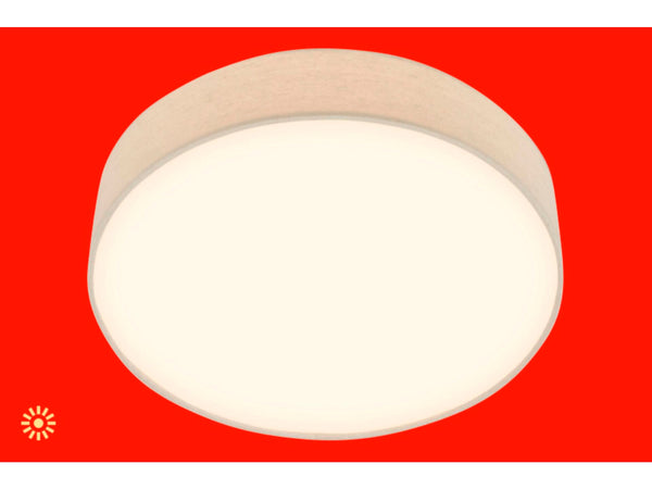 Duck plafonnier LED avec abat-jour en tissu beige
