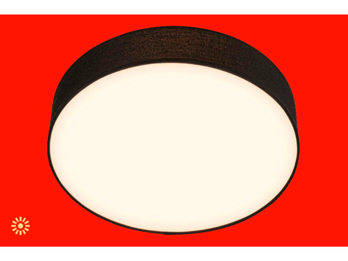 Duck LED-plafondlamp met stoffen kap zwart