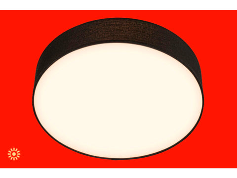 Duck LED-plafondlamp met stoffen kap zwart